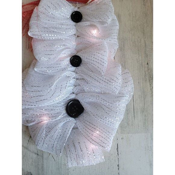 Unique snowman bow light up hanging Top Hat Xmas - Picture 7 of 9